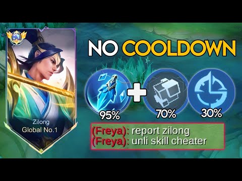 WHEN GLOBAL ZILONG ABUSE THIS NEW COOLDOWN EMBLEM AND BUILD IN RANKED GAME!! - (Please try)