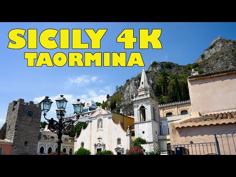 SICILY in 4K UHD - Scenic Walk in TAORMINA