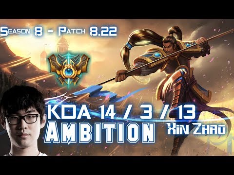 Ambition XIN ZHAO vs HECARIM Jungle - Patch 8.22 KR Ranked