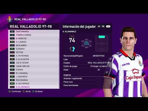 PES 2020 | Real Valladolid 1997-1998 | Equipos clásicos