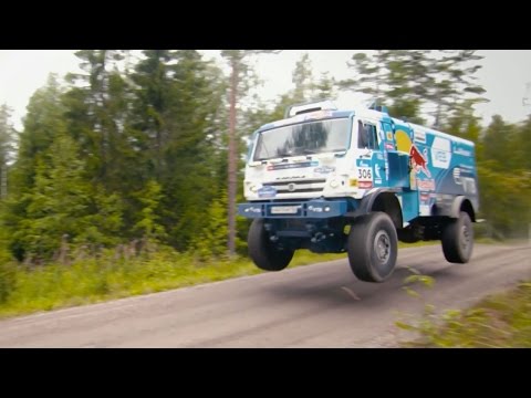 Kamaz T4 Dakar Truck Chases a Volkswagen Polo R WRC