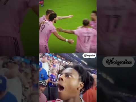 Speed reacts to Messi’s pass😂#ishowspeed #messi #shorts