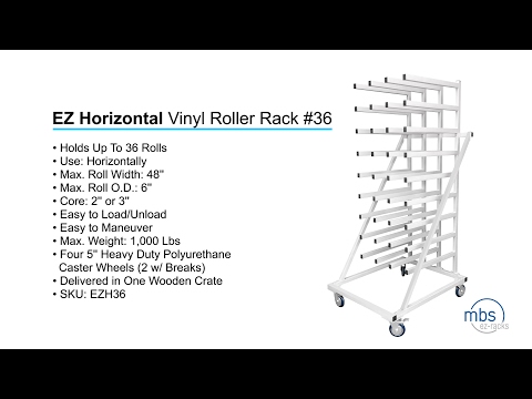 EZ Horizontal Vinyl Roller Rack #36