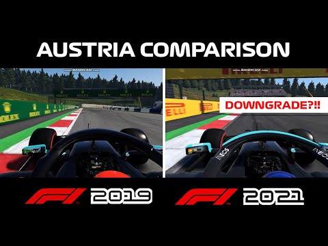 F1 2019 VS F1 2021 GAME COMPARISON | AUSTRIA