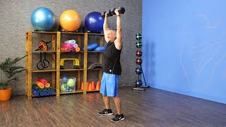 Biceps Curl to Overhead Press exercise video thumbnail