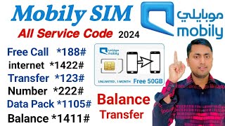 Mobily SIM All Code | Mobily Balance Transfer | Mobily sim number checking | Mobily Data offer