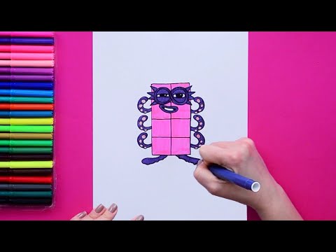 How to draw Number 8 (Numberblocks)