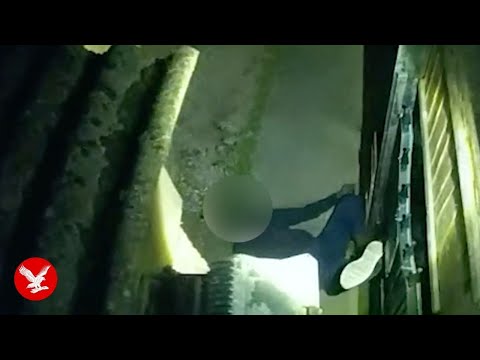 Suspected burglar falls from wall after being tasered by Met Police officer