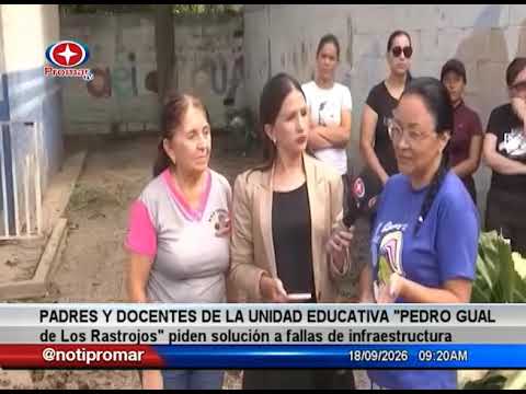 Padres y docentes unidad educativa “Pedro Gual de Los Rastrojos” piden solución de infraestructura