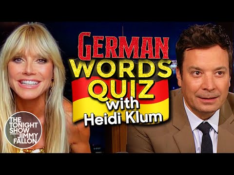 The Tonight Show Starring Jimmy Fallon Sendezeit Heidi Klum Challenges Jimmy to a German Words Quiz | The Tonight Show Starring Jimmy Fallon