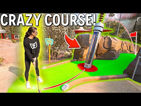 Must Play ONE OF A KIND Mini Golf Course! - Elisha's Craziest Hole In One Ever!