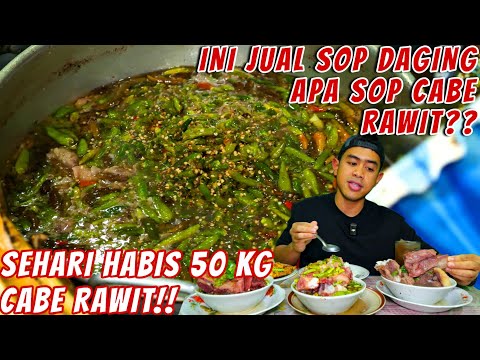 MAKAN SOP DAGING JANDA FULL CABE RAWIT!!