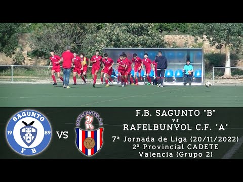 Jornada 7 - Liga CADETE 22/23 - F.B. Sagunto "B" - Rafelbunyol C.F. "A" - 20/11/2022