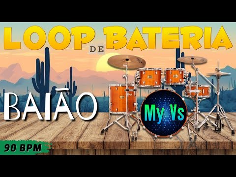 🥁 Loop de Bateria BAIÃO para Tocar e Compor | bpm 90 #drums #loopbateria #bateria