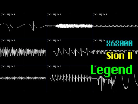 Zenji Nishikawa, Noriyuki Shindou - "Legend" (Sion II, X68000) [Oscilloscope Visualization]