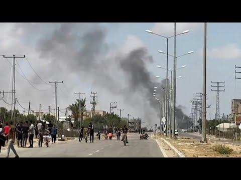 Smoke rises in Rafah, seen from Khan Yunis | AFP