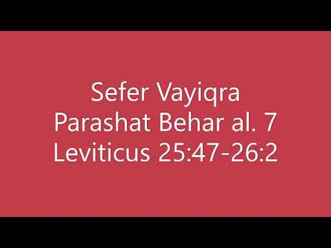 Torah Chanting - Sefer Vayiqra - Parashat (Portion) Behar al. 7