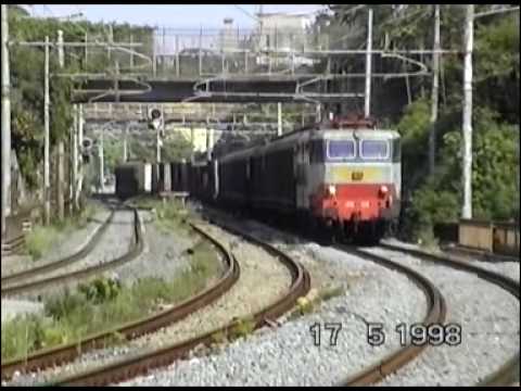 FS E656.059 ed E636.218 con treni merci.