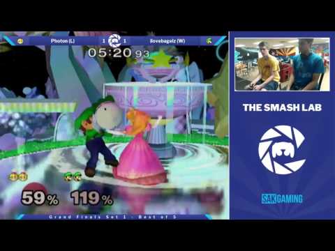 The Smash Lab 95 Grand Finals Set 1 - Photon (Peach) vs ilovebagelz (Luigi)
