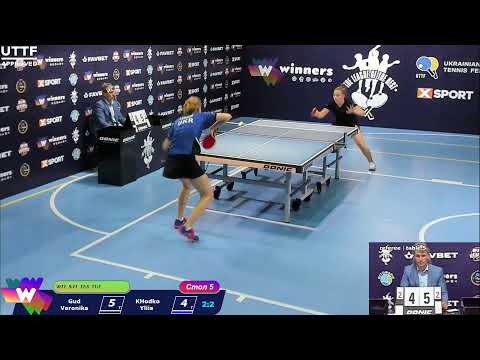 Gud Veronika : KHodko Yliia.  League of Best Table Tennis 5 20:00 03.10.2020