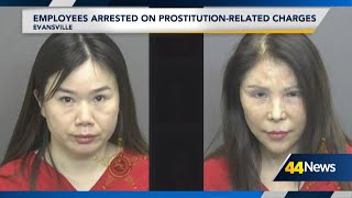Two women arrested at Evansville spa on prostitution charges