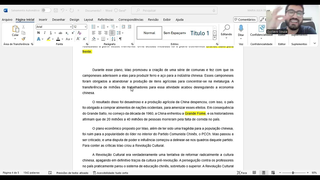 Revolução Cultural 9° ano (parte 3)