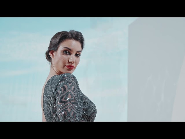 فستان سهره  تول كتف واحد شك كامل بفتحه اماميه