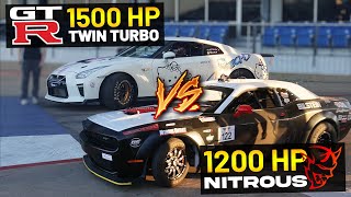 Revenge is SWEET! 1500 HP Twin Turbo GTR vs 1200 HP Nitrous Dodge Demon 1/4 Mile DRAG RACE