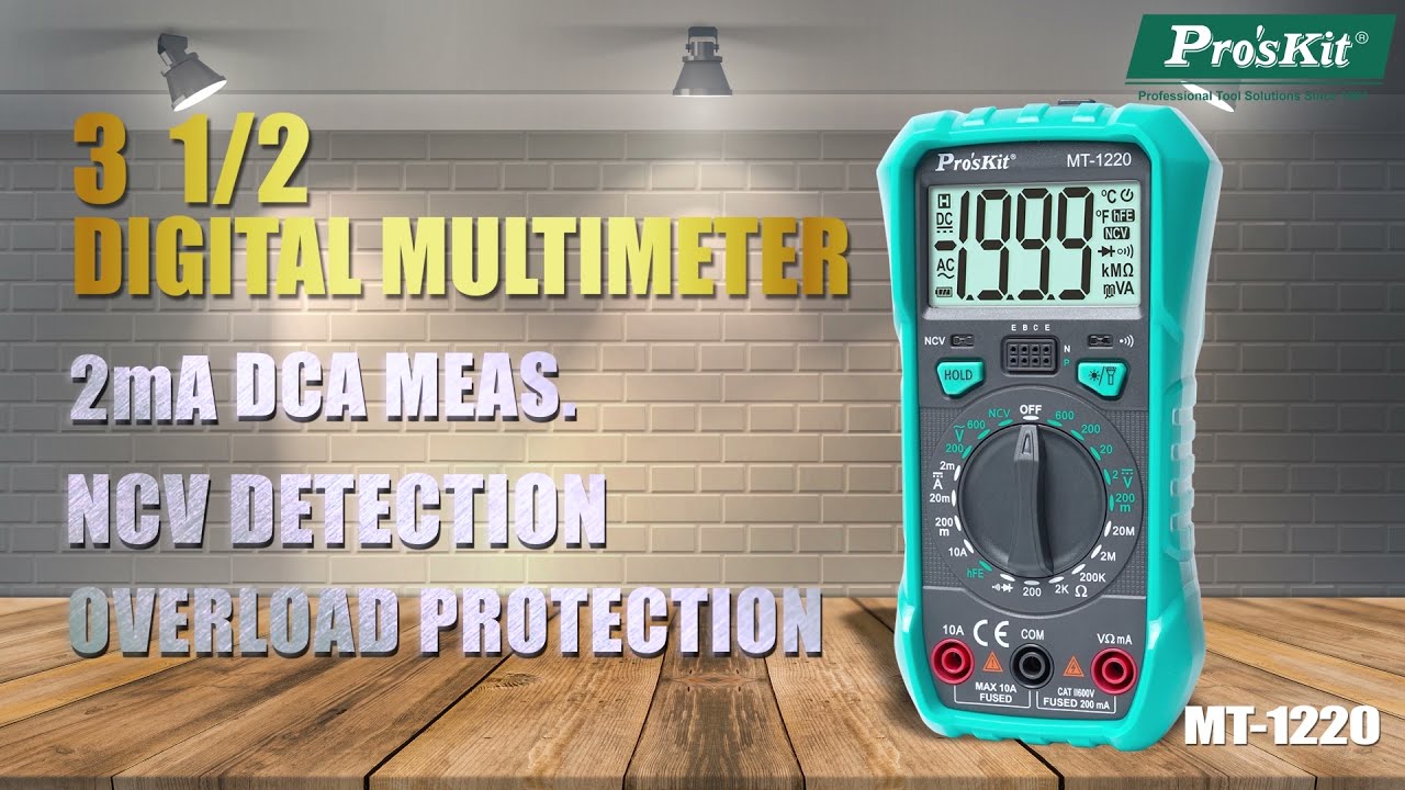 Pro'sKit 3 1/2 Digital Multimeter - MT1220