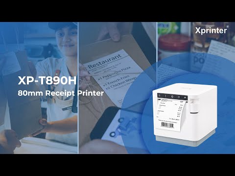 Принтер чеков Xprinter XP-T890H Ethernet+USB+rs232+Wi-Fi белый - фото 2 - id-p2850952491