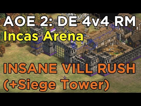 Age of Empires 2: Definitive Edition - 4v4 RM Incas Arena INSANE VILL RUSH - eartahhj - 18/07/2020