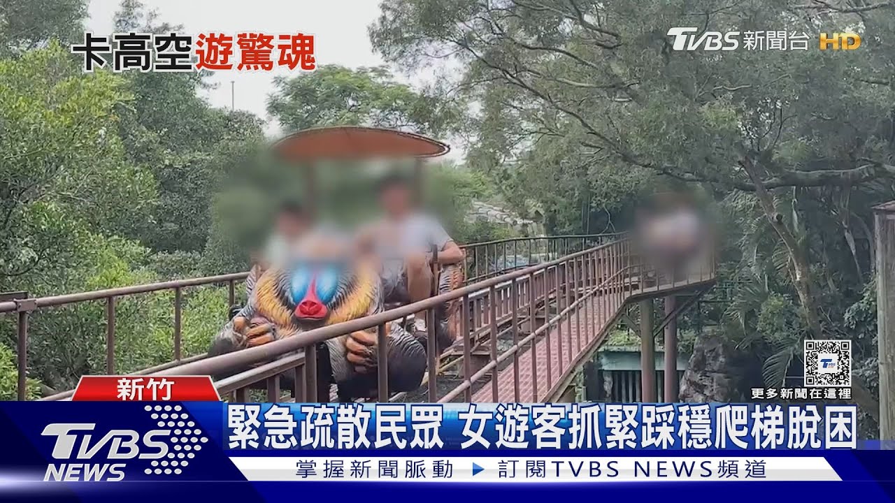 遊樂園3F高「空中腳踏車」卡住　遊客一度受困