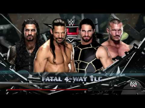 W2K16 | Fatal 4 Way TLC Roman Reigns vs Adam Rose vs Seth Rollins vs Randy Orton