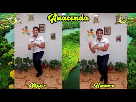 DANZA ANACONDA DE LA SELVA - PASOS PARA HOMBRE Y MUJER - COREOGRAFÍA (dale clic en SUSCRIBIRSE)