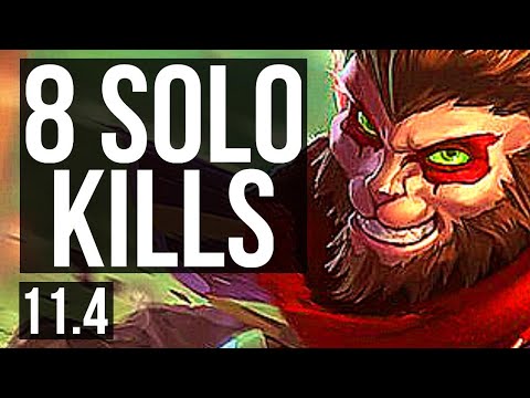 WUKONG vs GRAVES (TOP) | Rank 1 Wukong, 8 solo kills, Dominating, Rank 15 | EUW Challenger | v11.4