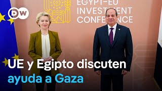 Presidente de Egipto se reúne con líderes de la Unión Europea