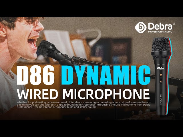 Vídeo relacionado con D Debra Micrófono Dinámico Profesional D86 con Cable XLR de 5m - Patrón Cardioide, Interruptor ON/Off y Clip Incluido para Karaoke, Conferencias y Escenarios