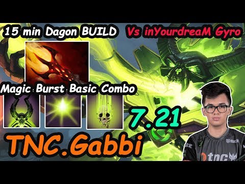 TNC Gabbi - [Pugna] MID Magic Burst Basic Combo 15 min Dagon BUILD vs inyourdream | Dota 2 7.21
