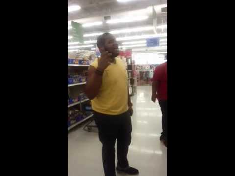 BJ Crayton sings in Walmart