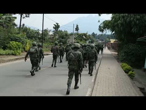RDF Army Chief of Staff joins the 503 brigade in a route march in Musanze