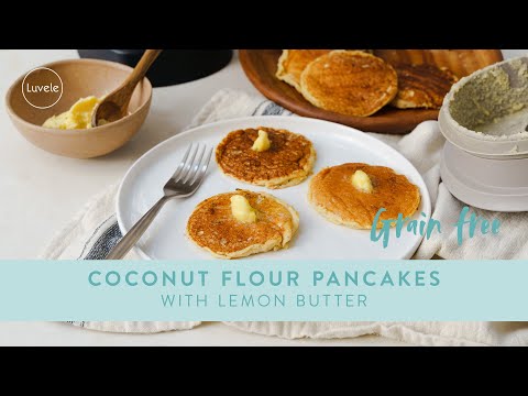 Grain Free Coconut Flour PANCAKES with lemon butter