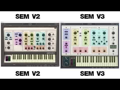 New SEM V3 vs. SEM V2 GUI Comparison | Arturia V-Collection 11 | 🙂‍↔️🙂