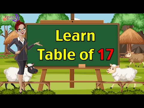 17x1=17 Multiplication, Table of Seventeen 17 Tables Song Multiplication Time of tables Maths Tables
