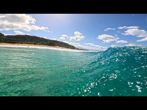 Dreamy North Shore Sandbar│4K POV Surfing
