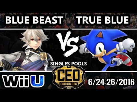 CEO 2016 Smash 4 - Blue Beast (Corrin) Vs. True Blue (Sonic) SSB4 Tournament - Smash Wii U
