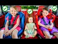 Baby Alex and Dasha show safety rules in the car