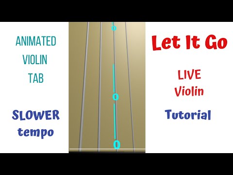 LET IT GO ❄️ | Frozen  | LIVE Violin Cover | Animated Violin TAB Tutorial (SLOWER Tempo)