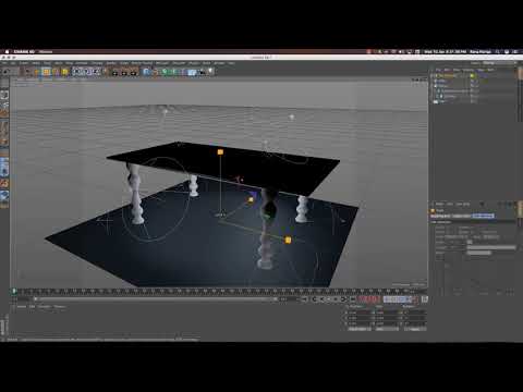 Making Table using Bulge with Cloth Dynamic in Cinema 4d R16  Tutorial