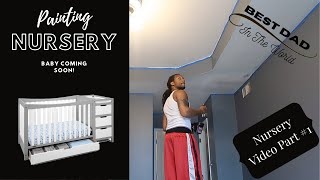 Getting The Nursery Together Part #1| Painting | Shopping Vlog