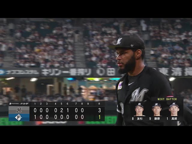 【8回裏】マリーンズ・コルデロ 初登板で無失点に抑え、初ホールドを挙げる!!  2024年7月4日 北海道日本ハムファイターズ 対 千葉ロッテマリーンズ